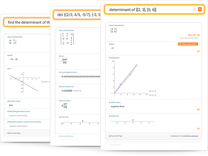Determinant Calculator: Wolfram