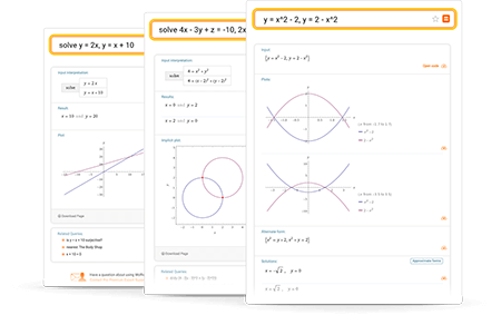 wolframalpha system of equations solver